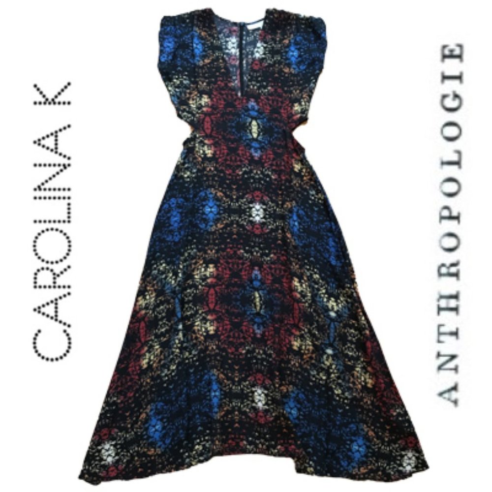 Carolina K for Anthropologie Boho Silk Crepe Dress